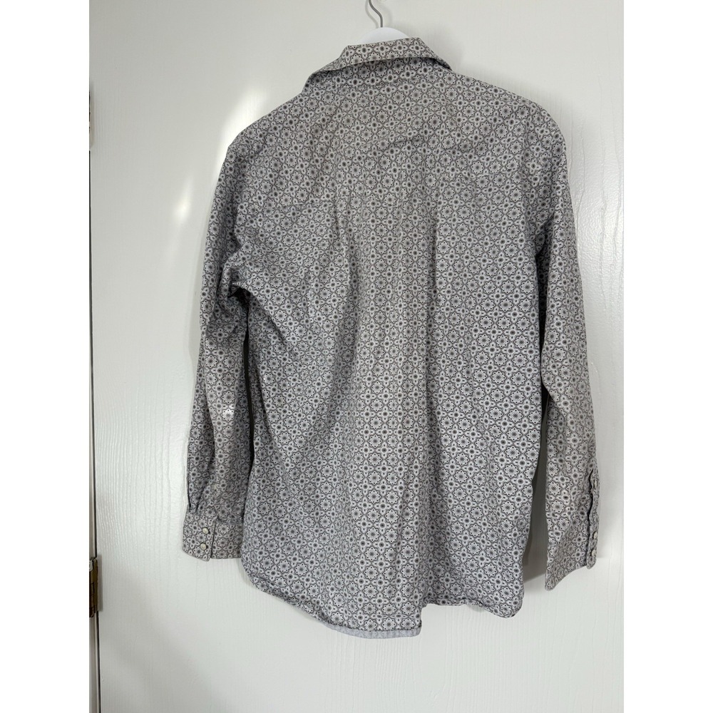 Larry Mahan Men's Long Sleeve Cowboy Western Print Pearl Snap Shirt Size Medium - Picture 4 of 5